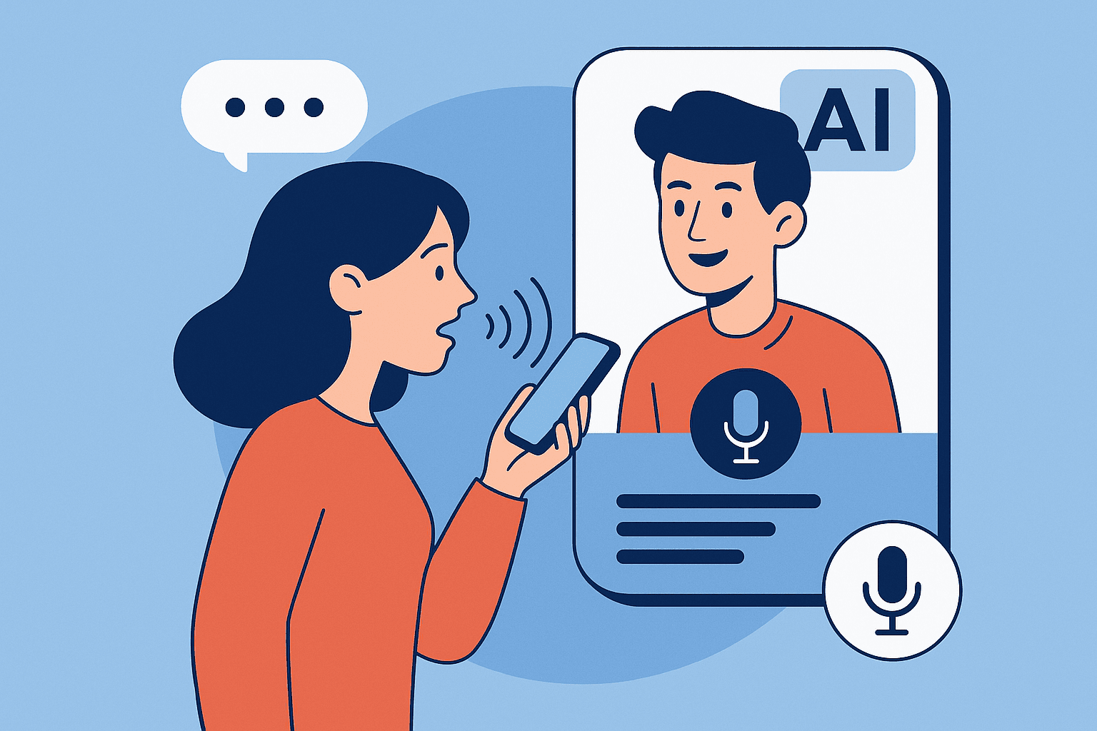 Voice and conversational AI agents assisting users